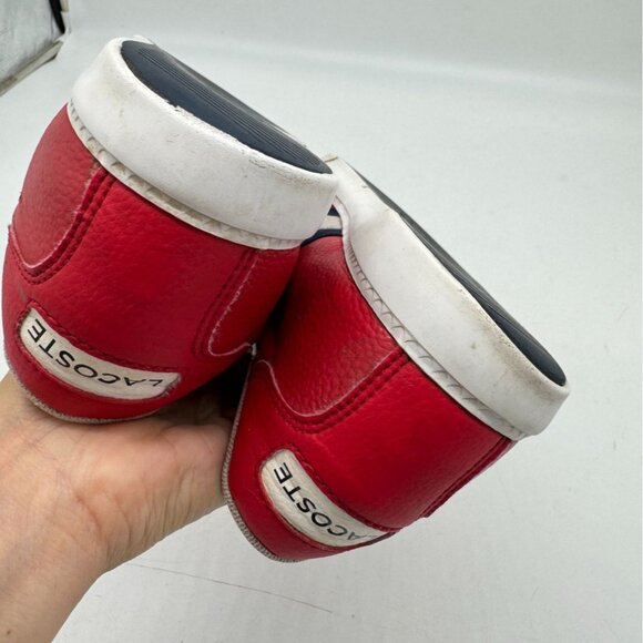 Lacoste Mens Grad Vulc 120 2 P Sneaker Size Red Leather Sneakers Size 8.5 Red - Picture 12 of 13